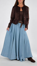 Gonna ruota chambray H.