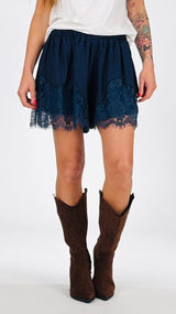 Short pizzo viscosa crêpe H.