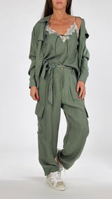 Pantalone cargo cupro H.