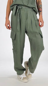Pantalone cargo cupro H.