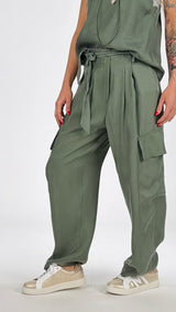 Pantalone cargo cupro H.