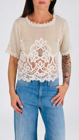 T-shirt rete macramé H.