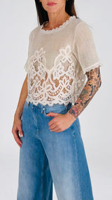 T-shirt rete macramé H.