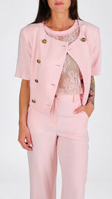 Giacca corta twill fiammato H.