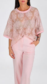 T-shirt over pizzo Twin