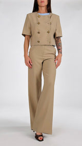Giacca corta twill fiammato H.