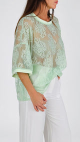 T-shirt over pizzo Twin