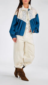 Bomber chambray pizzo Vic.