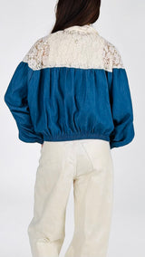 Bomber chambray pizzo Vic.