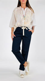 Camicia organza ricami etnici H.