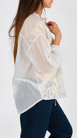 Camicia organza ricami etnici H.