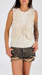 Gilet nastro crochet H.