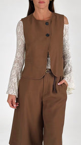 Gilet twill fiammato H.
