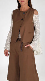 Gilet twill fiammato H.