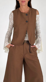 Gilet twill fiammato H.
