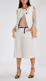 Gilet twill fiammato H.