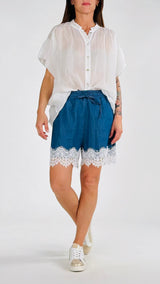 Short chambray pizzo Vic.