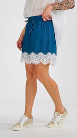 Short chambray pizzo Vic.