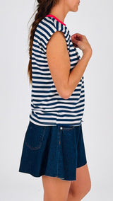 T-shirt righe spalline H.