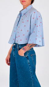 Camicia crop ciliegie You