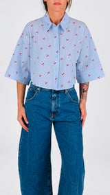 Camicia crop ciliegie You