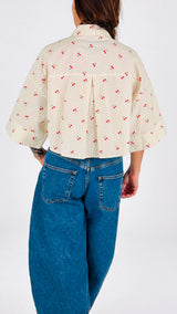 Camicia crop ciliegie You