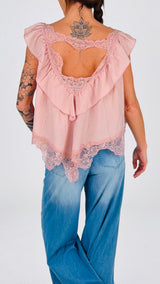 Top volant+pizzo H.