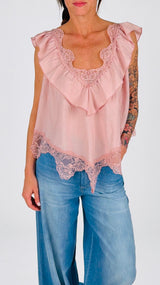 Top volant+pizzo H.