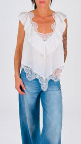 Top volant+pizzo H.