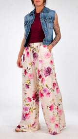 Pantalone f. fiori H.
