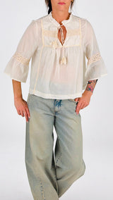 Camicia mussola 3/4 passamaneria H.