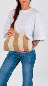 Borsa pasticcino rigata