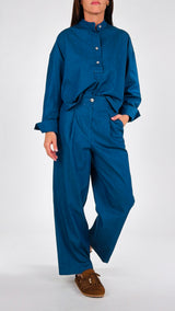 Pantalone chambray elasticizzato T.