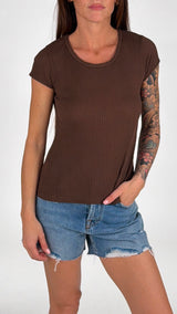 T-shirt micro costina operata H.