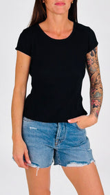 T-shirt micro costina operata H.
