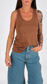 Canotta lino Twin