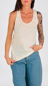 Canotta lino Twin