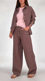 Pantalone Bella lino tinto