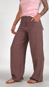 Pantalone Bella lino tinto