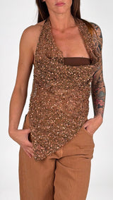 Top rete paillettes H.