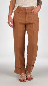 Pantalone Mandy lino tinto