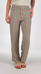 Pantalone Mandy lino tinto