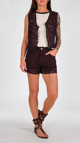 Short tulle ricamato H.
