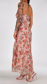 Abito sottoveste organza rose T.