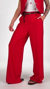 Pantalone twill viscosa cintura H.