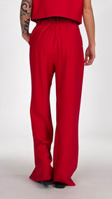 Pantalone twill viscosa cintura H.