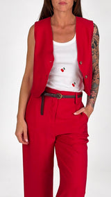 Gilet corto twill viscosa H.