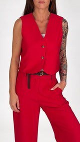 Gilet corto twill viscosa H.