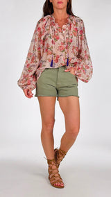 Camicia organza rose T.