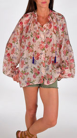 Camicia organza rose T.